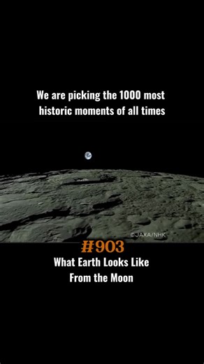 The Moment of History on Instagram: "On November 7, 2007, the Japanese satellite Kaguya captured something that only the eyes of 24 Apollo astronauts had seen before. Over the lifeless lunar horizon, our shared home slowly rises — a living, colorful, breathing sphere wrapped in white clouds. This is not Photoshop and not a simulation. This is real footage. In complete silence, in the black emptiness of space, our Earth performs its eternal and beautiful dance. These images make the heart beat fa