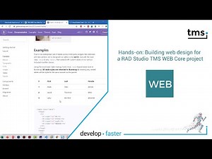 Hands-on: Building web design for a RAD Studio TMS WEB Core project