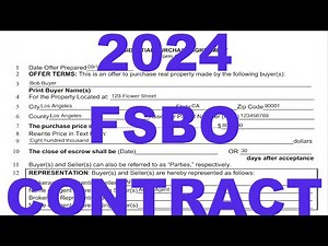 2024 For-Sale-by-Owner Purchase Agreement Real Estate Contract