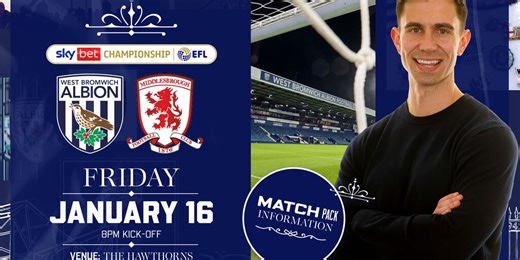 Albion vs Middlesbrough | Match Pack | West Bromwich Albion