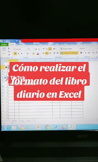 Cómo hacer el formato del libro diario en Excel fácil
