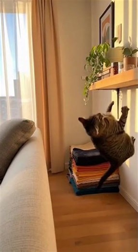 Cat's Epic Jump Fail Caught On Camera