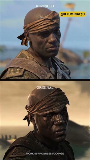Assassin's Creed: Black Flag Resynced Vs Original #shorts #assassinscreed