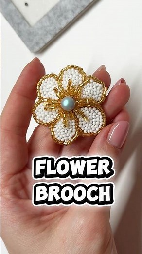 How to Make a Bead Embroidery Daisy Brooch For Beginners
