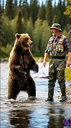 Bear vs Fisherman: The Wildest Fight Ever 💀😂