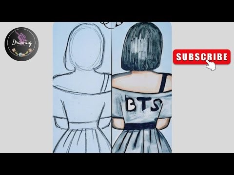 How to Draw a BTS Girl |Step by Step BTS drawing for beginners| Drawingwithtwist