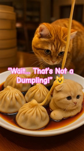 "The Hidden Kitten Among Khinkali – A Heartwarming Surprise!"