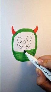 Cute Monster Drawing 🎨 | Satisfying Marker Art #shorts #viral #asmr