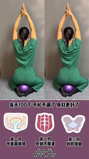 居家锻炼：每天100次盆底肌训练，无分娩无泄漏，塑造完美身材