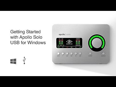 Getting Started with Apollo Solo USB for Windows