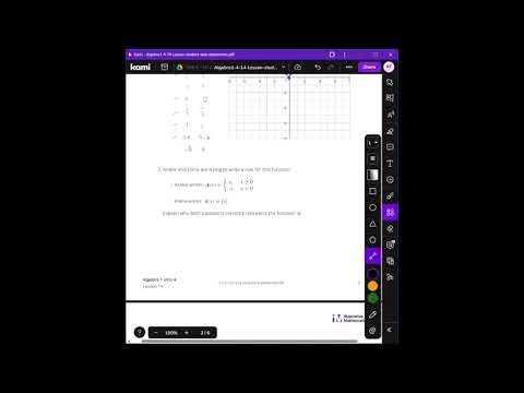 Algebra 1 - UNIT 4 - LESSON 14