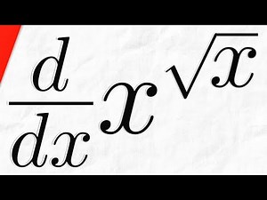 Find Derivative of x^sqrt(x) without Logarithmic Differentiation | Calculus 1 Exercises