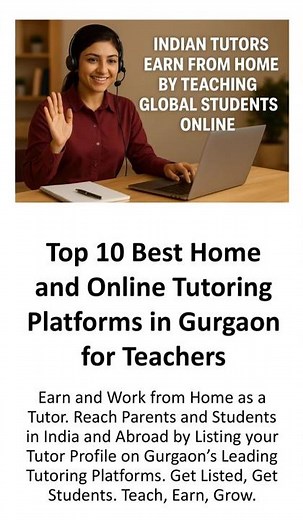 Top 10 Best Home and Online Tutoring Platforms in Gurgaon for Teachers #Tutoring #Tutor #gurgaon