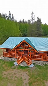 Affordable One-Story Log Home Ranch Style For $40,000! | Tiny Homes