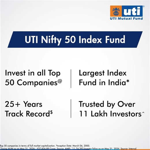 Over 11 Lakh investors have invested in UTI Nifty 50 Index Fund | Invest in UTI Nifty 50 Index Fund