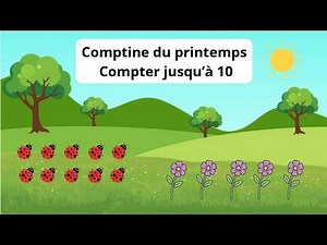 Comptine du Printemps 🌷 Compter de 1 à 10 | Chanson pour Apprendre les Nombres (Maternelle)
