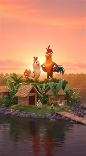 When the Fox Comes at Night🦊 This time the chickens won't run without a fight! #chickenrun #cartoon