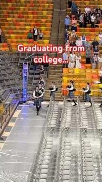 Graduating from college, bagpipe entrance #fun #bagpipemusic