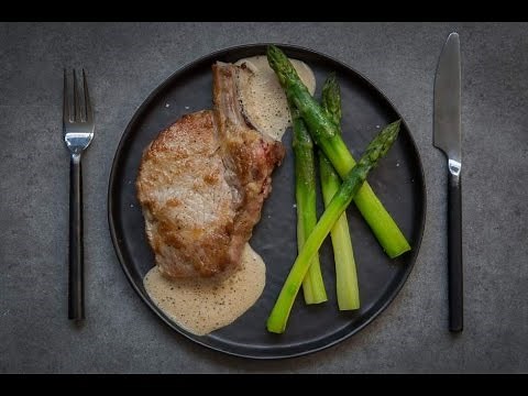 Cours Atelier des Chefs : Côtes de veau épaisses et sauce crémée.