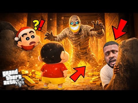 GTA 5 EVIL GREAT PYRAMID Attacked SHINCHAN in Escape GREAT PYRAMID in GTA 5 Telugu Game