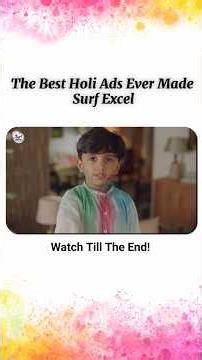 Surf Excel Holi Best Ad Ever #shorts