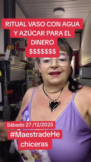 Ritual del Vaso de Agua con Azucar para el Dinero $$$$$$$$$ #parati #maestradehechicerasgildaleom #SumasaserdotisaNemorahAnkRahAton #ASOCONAGUAYAZUCARDIALUNES
