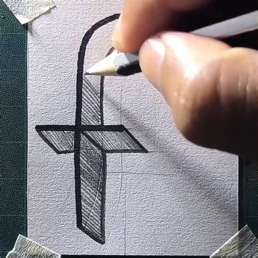 Easy 3d letter f drawing using the | All About Art