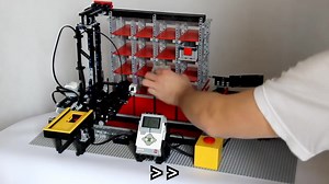 Automated LEGO warehouse AS-RS system Mindstorms EV3