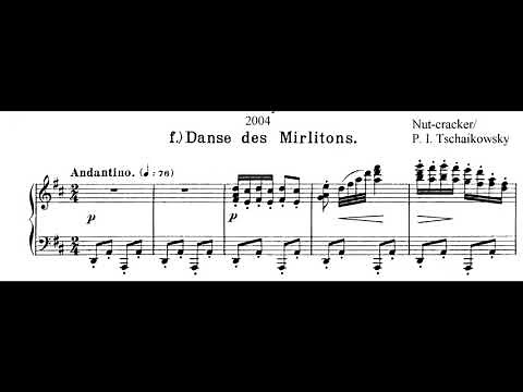 Piotr Tchaikovsky - Nutcracker, Dance of the Reed flutes (Opus 71), Piano sheet music