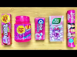Candies Bubblegum Chupa Chups Mentos Unpacking ASMR Satisfying Video
