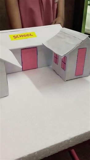 School building project/making project using cardboard
