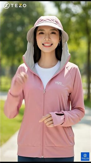 Áo chống nắng nữ dáng ngắn TEZO 2 mặt 111 61