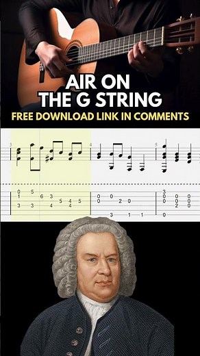 Air on the G String Classical Guitar | Full Version + TAB | J.S. Bach