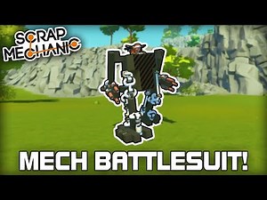 Walking Spud Gun Mech Battlesuit! (Scrap Mechanic #280)