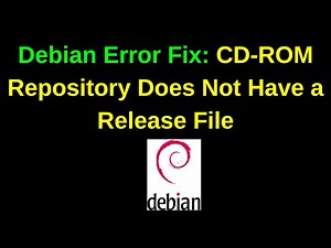 Debian Error Fix: CD-ROM Repository Does Not Have a Release File | Debian Linux Error | 2024 Updated
