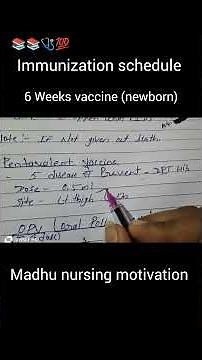 Immunization schedule part 2nd|6 Weeks Vaccine | Gnm Nursing