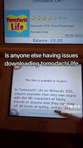 Tomodachi Life Download Issues on Nintendo 3DS