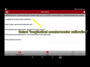 Range Rover Evoque Longitudinal Accelerometer Calibration Instructions