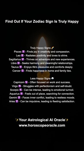 Find Out If Your Zodiac Sign Is Truly Happy