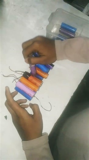 🔥 Biggest 18650 Battery Collection ⚡ Full Setup Tour! #techshorts #diytech #techtutorial #tech