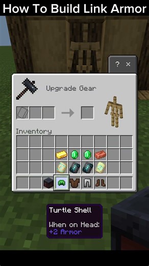 How To Build Link Armor 🧝 🗡️ #minecraft #shorts #foryou #legendofzeldatearsofthekingdom