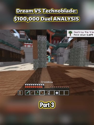 Part 3 Dream VS Technoblade: $100,000 Duel ANALYSIS #fyp #viral #dream #technoblade #usa🇺🇸