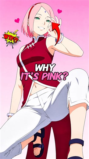 Why is Sakura's hair PINK? #anime #naruto