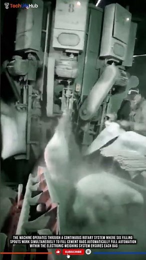 Innovation Cement Packing: 6-Spout Rotary, Full Automation, High Capacity #tech