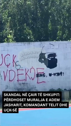 Skandal në Çair të Shkupit: Përdhoset muralja e Adem Jasharit, Komandant Telit dhe UÇK-së