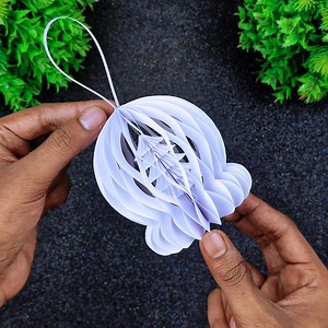 1.9M views · 18K reactions | Hanging Christmas tree ornaments make it together  Homemade Christmas decoration item out of paper ❄ #fblifestyle #Xmas2025 #Christmasdecor #Seasonaldecor | DIY And Paper Crafts | Facebook