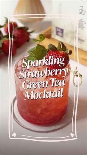 Love Potion | Sparkling Strawberry Green Tea Mocktail