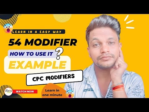 Modifier 54 ll How to use modifier 54 ll AAPC #cpc #modifier #aapc #modifier54 #54modifier #medical