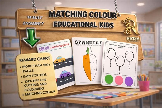 Color Matching Worksheets for Kids | Educational Learning Activity | Printable Matching Colors Game for Preschool & Early Learners - Etsy