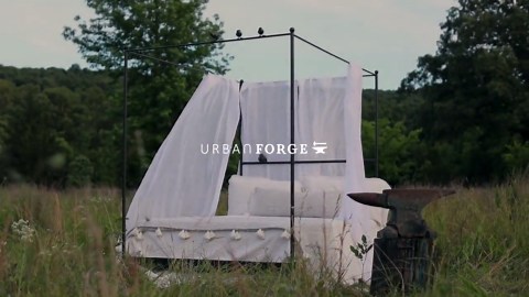 Iron Canopy Bed – Corinth – American Made by Urban Forge – Coal Black Finish - Etsy